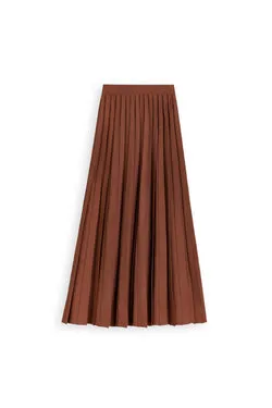 PLEAT RIB TAILORED SKIRT