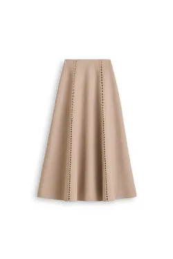 CREPE KNIT CROCHET SKIRT