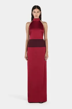 Venetia Midi Dress Two Tone Wine