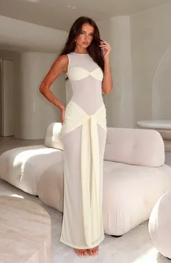 Honeymoon Heart Maxi Dress Lemon
