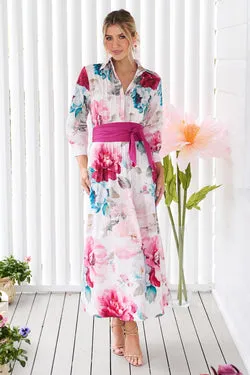 Helena Midi Dress - Magenta