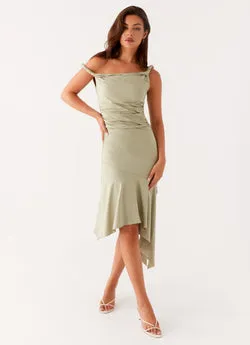 Huntah Midi Dress - Sage