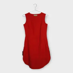 Red Circle Skirt Shift Dress