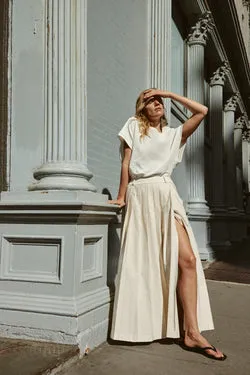 Delphi Maxi Skirt Cream