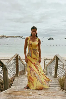 Alora Sheer Maxi Dress Anais