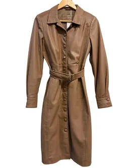 Once Was Leather Long Tan Dress/Jacket 0