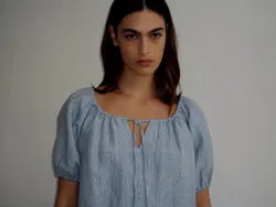 Smock Dress - Blue Stripe