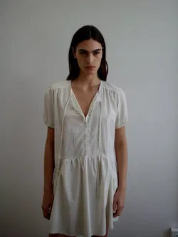 Pocket Mini Dress - Bone Check