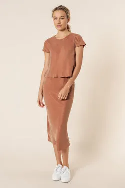 REESE CUPRO MIDI SKIRT