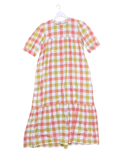 Size L | Little Tienda Check Maxi Dress