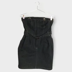 Denim Strapless Mini Dress