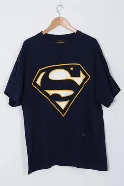 Vintage CHANGES Made in USA 1997 Superman Navy T-shirt (XL)