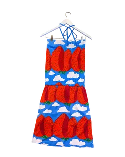 Size S | Marimekko Strawberry Print Mini Dress