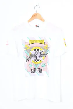 1987 Vintage Surf Team Long Board World TourVintage Tee (S-M)