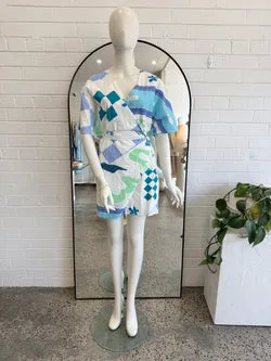 Sabo White Scarlett Wrap Mini Dress - Size S