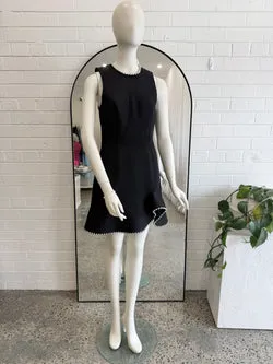 Alexander Wang Black Embellished Trim Peplum Shift Dress - Size 12 (US 8)