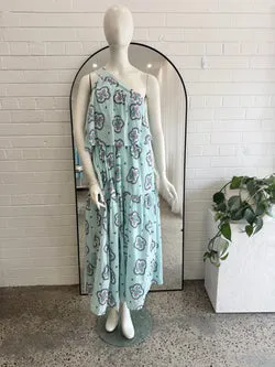 Allessandra Blue Olympia One Shoulder Maxi Dress - Size S (8 - 10)