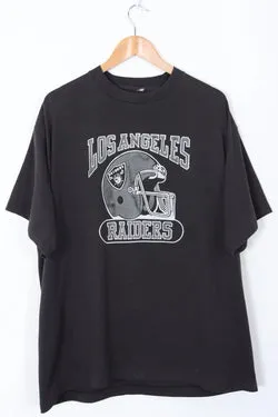 Vintage Los Angeles Raiders Helmet NFL Football USA Made T-Shirt (XL)