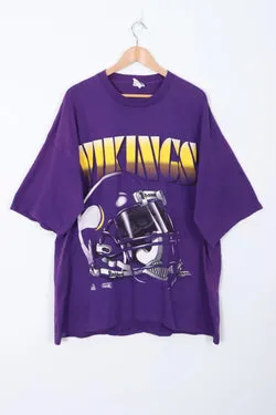 Vintage NFL Minnesota Vikings Riddell 1994 Big Helmet USA Made Tee (XXL)