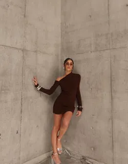 BONDED DRESS - MERLOT