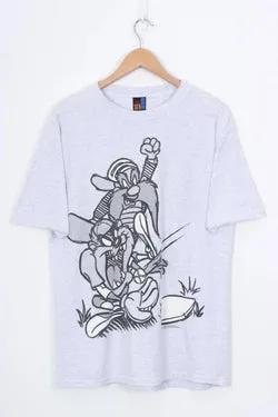Vintage 1995 Looney Tunes MLB Seattle Mariners Tee (M-L)