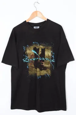 Vintage LEE Riverdance Irish Dancing Promo Tee USA Made Black T-Shirt (L)