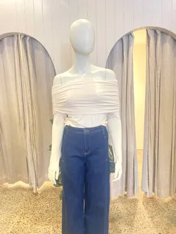 Reformation Cream fff the shoudler top - Size S