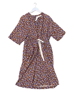 Size XS | Kloke Floral Drawstring Midi Dress