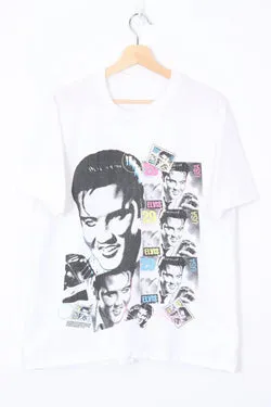 1992 Vintage ELVIS PRESLEY Colourful 29 Stamp Music Tee (L)