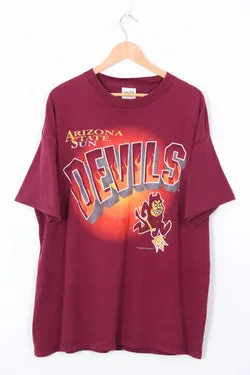 Vintage Arizona State Devils Burgundy Flame College Tee (XXL)