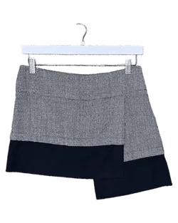 Size 8 | Pinko Houndstooth Two-Tone Mini Skirt