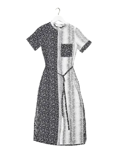 Size XS | Skin + Threads Multi Print Shirt Maxi Dress