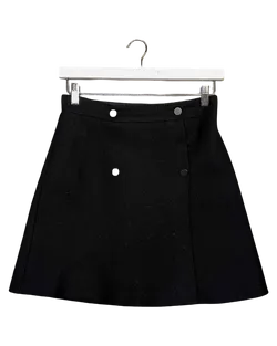 Size 40 (M) | Maje Black Wool Blend Mini Skirt