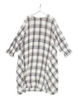 Size M/L | Little Tienda Cotton Plaid Midi Dress