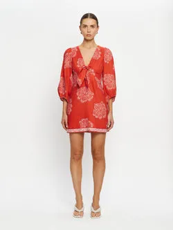 Indira Tie Front Mini Dress