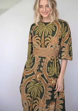 Isla Palm Sleeve Maxi Dress
