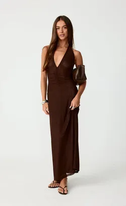 It Girl Maxi Dress (Chocolate)