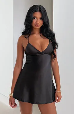 Let's Get Going Mini Dress Black