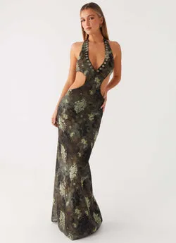 Indra Maxi Dress - Cyber Floral