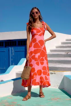 Iris Tie Dress In Hydra