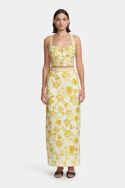 Marielle Midi Skirt Golden Nectar