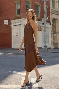 Jinli Midi Dress - Chocolate