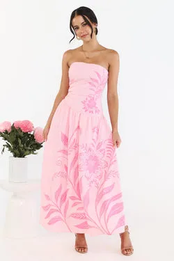 Josie Strapless Dress - Petal Pink - FINAL SALE