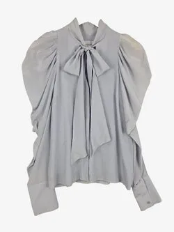 Joslin Powder Blue Neck Tie Blouse Size 6