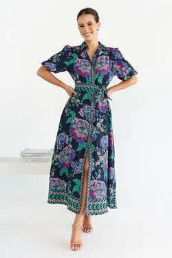 Juniper Shirt Dress - Navy