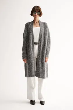 Simone Knit Cardigan Charcoal Marle