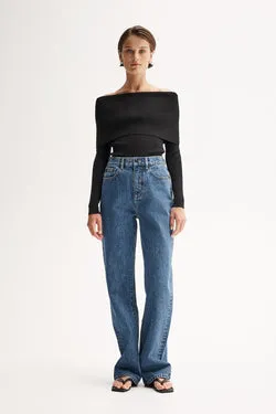 Cobalt Knit Top Black