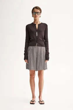 Jamie Stripe Short Brown Stripe