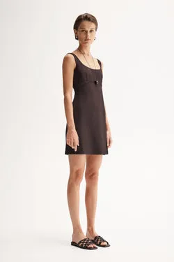 Frida Mini Dress Chocolate