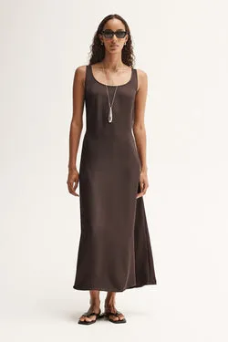 Mina Maxi Dress Chocolate
